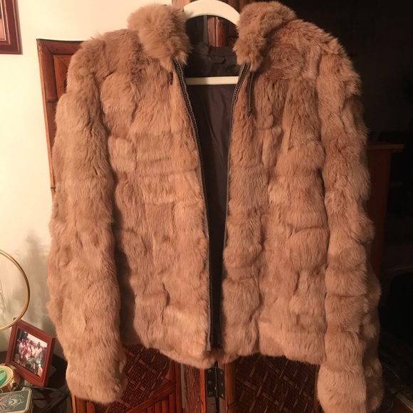 100% REAL RABBIT FUR COAT - Picture 1 of 8